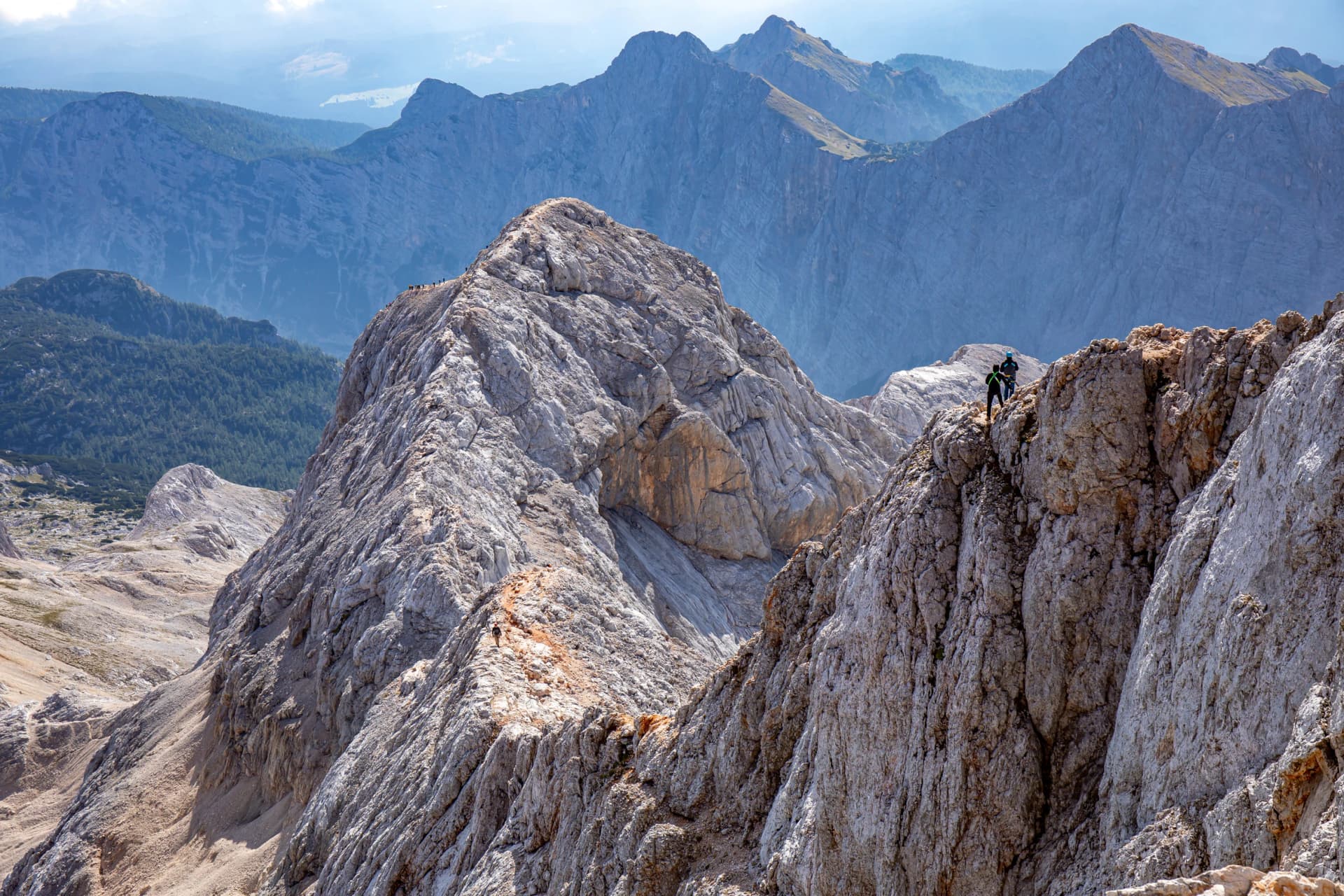 Hiking tour across Plemenice to Triglav