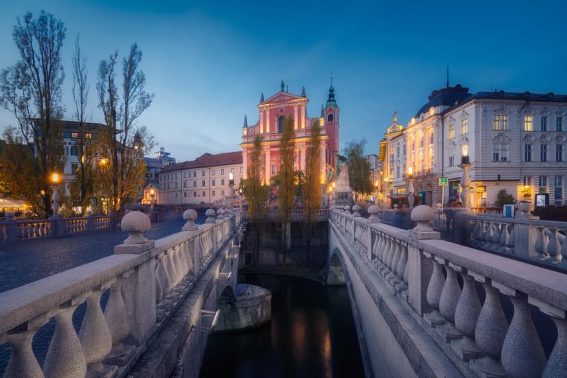 Three Bridges at Ljubljana